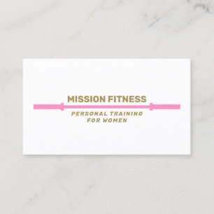 Pink Barbell Fitness Personal Trainer Business B Visitenkarte