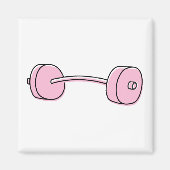 Pink Barbell Magnet (Vorne)