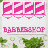 Pink Barber Poles Handtuch (Gefaltet)