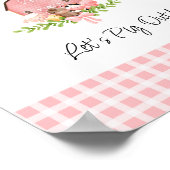 Pink Barnyard Birthday Food Station Poster (Ecke)