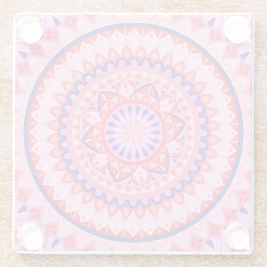 Pink Base Mandala Glasuntersetzer (Rückseite)