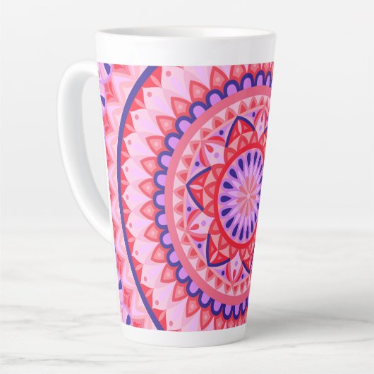 Pink Base Mandala Milchtasse (Linke Ecke)