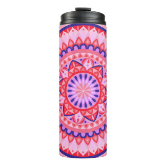 Pink Base Mandala Thermosbecher