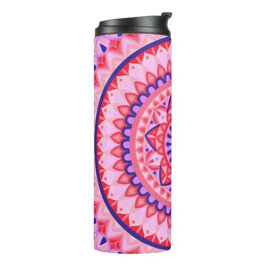 Pink Base Mandala Thermosbecher (Nach links gedreht)
