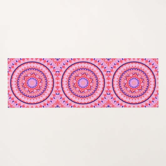 Pink Base Mandala Yogamatte (Rückseite (Horizontal))