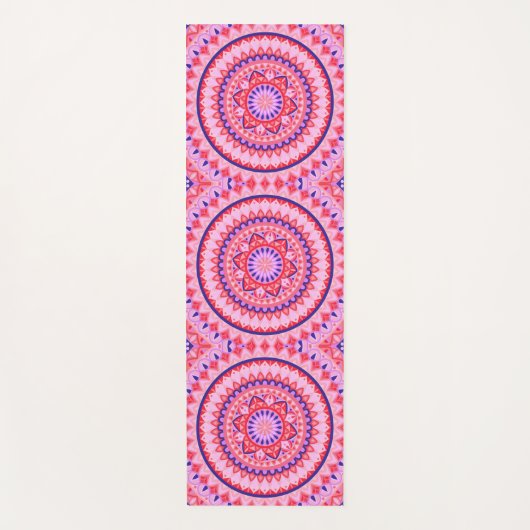 Pink Base Mandala Yogamatte (Vorderseite)