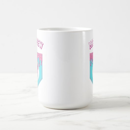Pink Baseball Drip Kaffeetasse (Mittel)