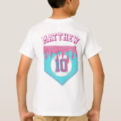 Pink Baseball Drip T-Shirt (Rückseite)