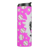 Pink Baseball Mom Life Thermosbecher (Nach links gedreht)