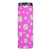 Pink Baseball Mom Life Thermosbecher (Rückseite)