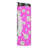 Pink Baseball Mom Life Thermosbecher (Nach rechts gedreht)