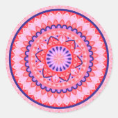 Pink BaseMandala Runder Aufkleber (Vorderseite)