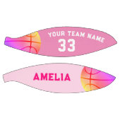 Pink Basket Ball Girl Player Name Team Number Basketball (Panele)