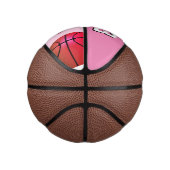 Pink Basket Ball Girl Player Name Team Number Mini Basketball (Rechts)
