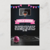 Pink Basketball Baby Dusche Party Begleitkarte (Vorderseite)