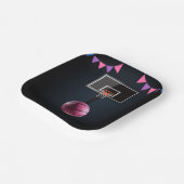 Pink Basketball Baby Dusche Party Pappteller (Gewinkelt)