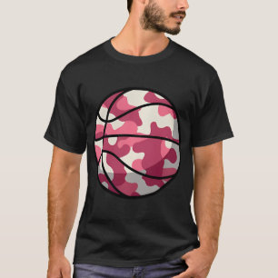 Pink Basketball Camouflage - Pink Camouflage Baske T-Shirt