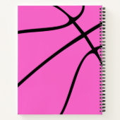 Pink Basketball Name oder Text Custom Sports Notizblock (Rückseite)