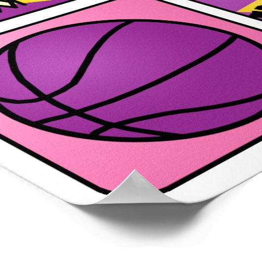 PInk Basketball Poster (Ecke)