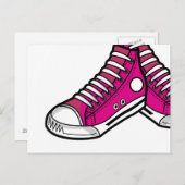 Pink Basketball Sneaker Postkarte (Vorne/Hinten)