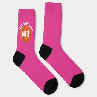 Pink Basketball Socks Team Player Sports Birthday Socken