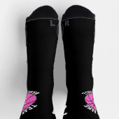 Pink Basketball Team Name und Anzahl Sport Socken (Oben)