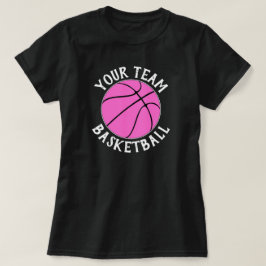 Pink Basketball Team, Spielername und Jersey-Numme T-Shirt