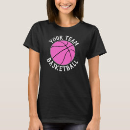 Pink Basketball Team, Spielername und Jersey-Numme T-Shirt