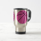Pink-Basketball-Trainer Reisen Tasse (VorderseiteRechts)