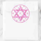 Pink Bat Mitzvah Cupcake Toppers Stickers (Tasche)