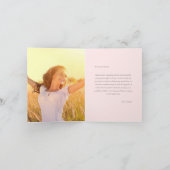 Pink Bat Mitzvah Glitzern Stern von David Foto Dankeskarte (Innenseite)