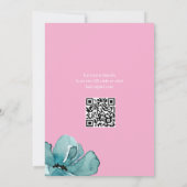 Pink Bat Mitzvah QR Code Einladung (Rückseite)