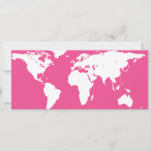 Pink Bat Mitzvah World Traveller Boarding Pass Einladung (Rückseite)