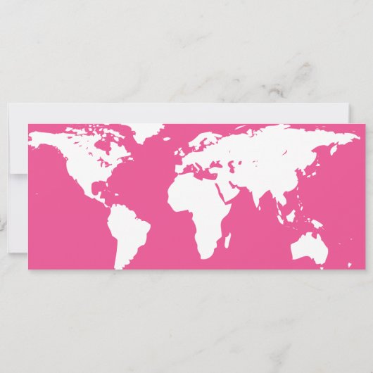 Pink Bat Mitzvah World Traveller Boarding Pass Einladung (Rückseite)