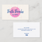 Pink Bath Bomben Telefonnummerkarte (Vorne/Hinten)