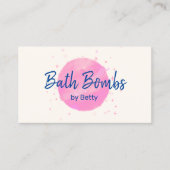 Pink Bath Bomben Telefonnummerkarte (Vorderseite)