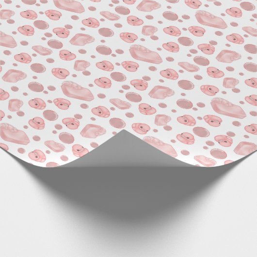 Pink Bath Time Wrapper Geschenkpapier (Ecke)