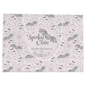 Pink Bats Spookoky Niedlich Baby Girl Große Geschenktüte (Rückseite)