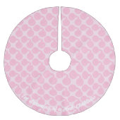 Pink Bauble Holiday Ornament Weihnachtsmuster Polyester Weihnachtsbaumdecke (Vorderseite)