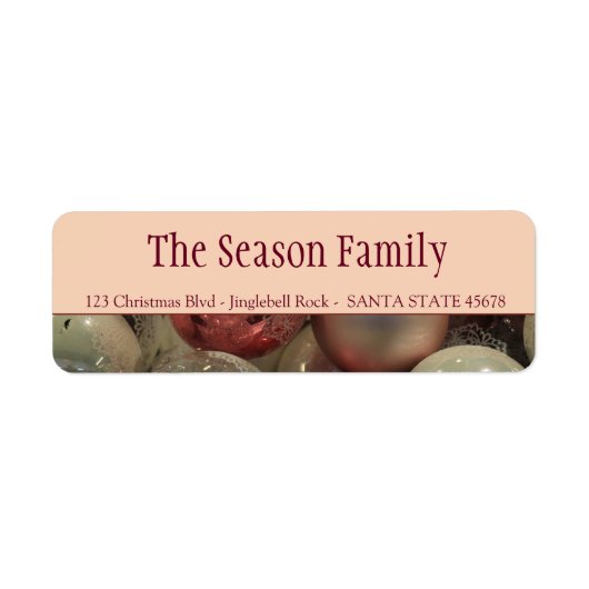 Pink baubles Christmas address (Vorne)
