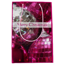 Pink Baubles Merina Weihnachtsgeschenk Tasche Medi Mittlere Geschenktüte