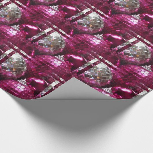 Pink Baubles Packpapier (Ecke)
