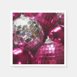 Pink Baubles Papier Servietten