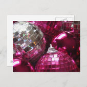 Pink Baubles Postkarte (Vorne/Hinten)