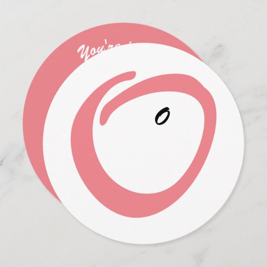 Pink Bauch niedliche Babydusche Einladung (Vorne/Hinten)