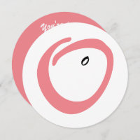 Pink Bauch niedliche Babydusche Einladung