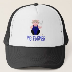 Pink Bauer Pig Blue Pig Bauer Truckerkappe