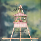 Pink Bauern Market Baby Dusche Willkommen Acrylschild (Neutral)