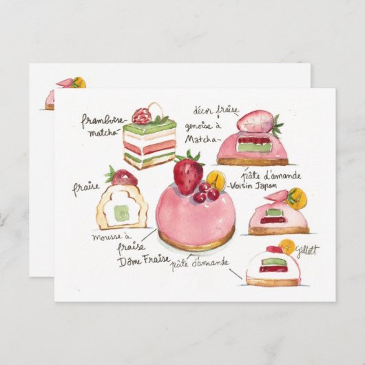 Pink Bavorois Postkarte (Vorne/Hinten)