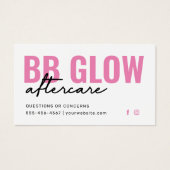 Pink BB Glow After Care Instruktionskarte (Vorderseite)